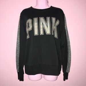 vs pink glitter holographic sweatshirt